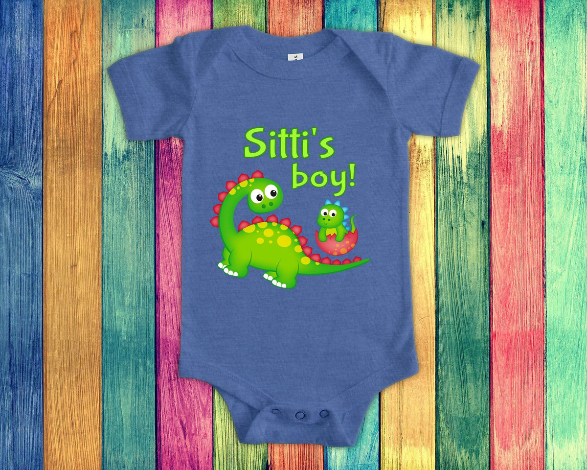 Sitti39s Boy Cute Grandma Name Dinosaur Baby Bodysuit Tshirt or Toddler Shirt for a Lebanese Grandmother Gift or Pregnancy Announcement Graphic Tee – Cozy Vibes · High-Quality Print