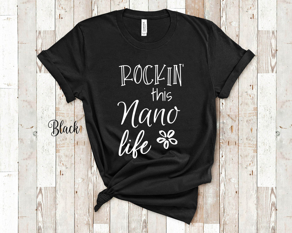 Rockin39 This Nano Life Grandma Tshirt Special Grandmother Gift Idea for Mother39s Day Birthday Christmas or Pregnancy Reveal Announcement Graphic Tee – Bold Style · Top Pick For Any Outfit