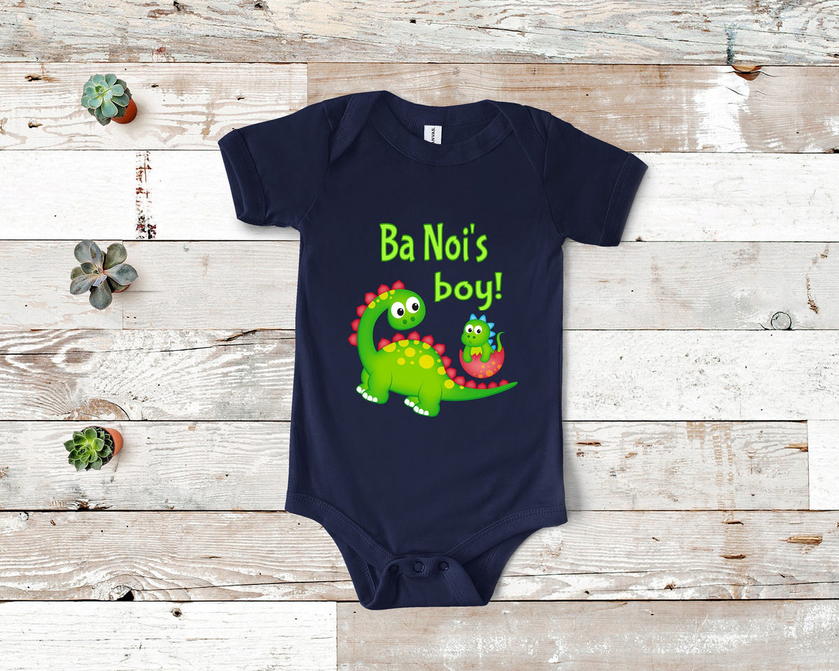 Ba Noi39s Boy Cute Grandma Name Dinosaur Baby Bodysuit Tshirt or Toddler Shirt for a Vietnamese Grandmother Gift or Pregnancy Announcement Graphic Tee – Everyday Comfort · Perfect For Daily Wear