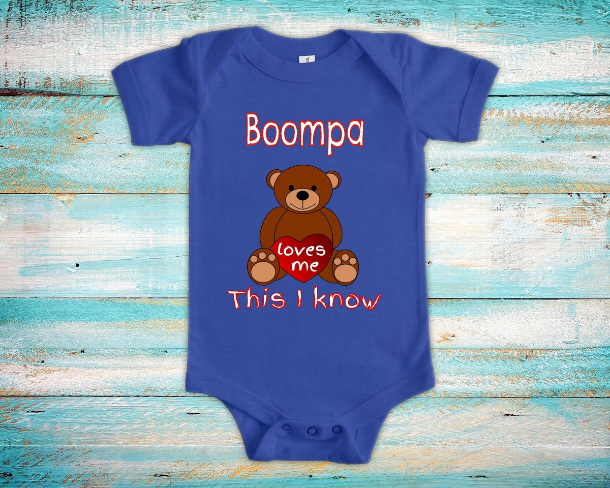 Boompa Loves Me Cute Grandpa Name Bear Baby Bodysuit Tshirt or Toddler Shirt Special Grandfather Gift or Pregnancy Reveal Announcement Graphic Tee – Soft Feel · Must-Have Style