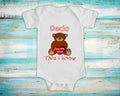 Dedo Loves Me Cute Grandpa Name Bear Baby Bodysuit Tshirt or Toddler Shirt Ukrainian Bulgarian Grandfather Gift or Pregnancy Announcement Graphic Tee – Warm & Stylish · High-Quality Print