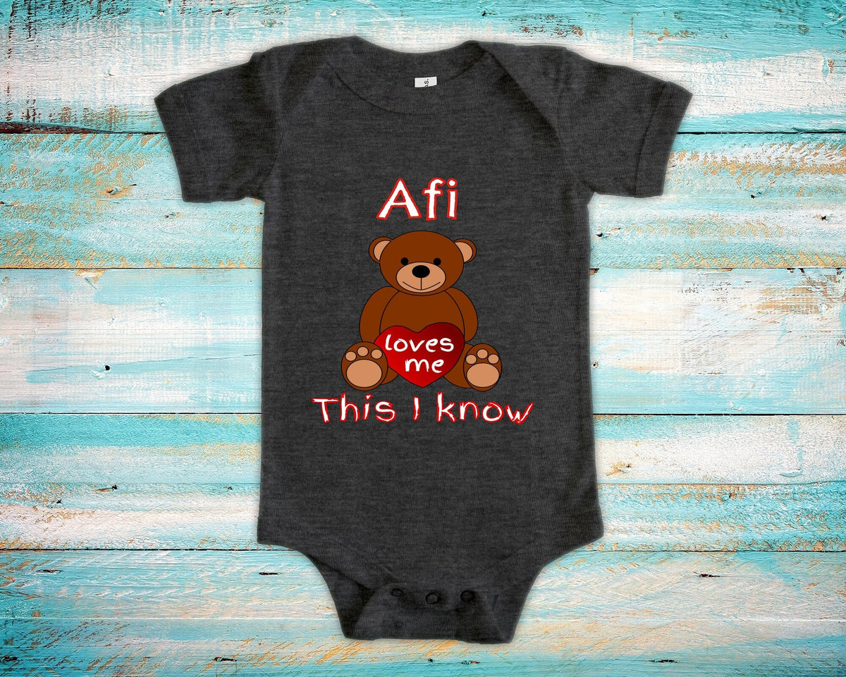 Afi Loves Me Grandpa Name Bear Baby Bodysuit Tshirt or Toddler Shirt Icelandic Nordic Grandfather Gift or Pregnancy Reveal Announcement Graphic Tee – Feel-Good Design · Great Gift For Fans