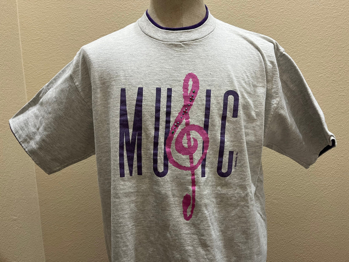 Vintage 9039s Music Grey T Shirt Size L Graphic Tee – Bold Style · Trending Graphic Apparel