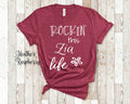 Rockin39 This Zia Life Aunt Tshirt Italy Italian Gift Idea for Mother39s Day Birthday Christmas or Pregnancy Reveal Announcement Graphic Tee – Aesthetic Look · Great Gift For Fans