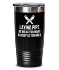 Funny Plumber Tumbler Plumber Gift Idea Plumbing Present Laying Pipe Graphic Tee – Cozy Vibes · Top Pick For Any Outfit