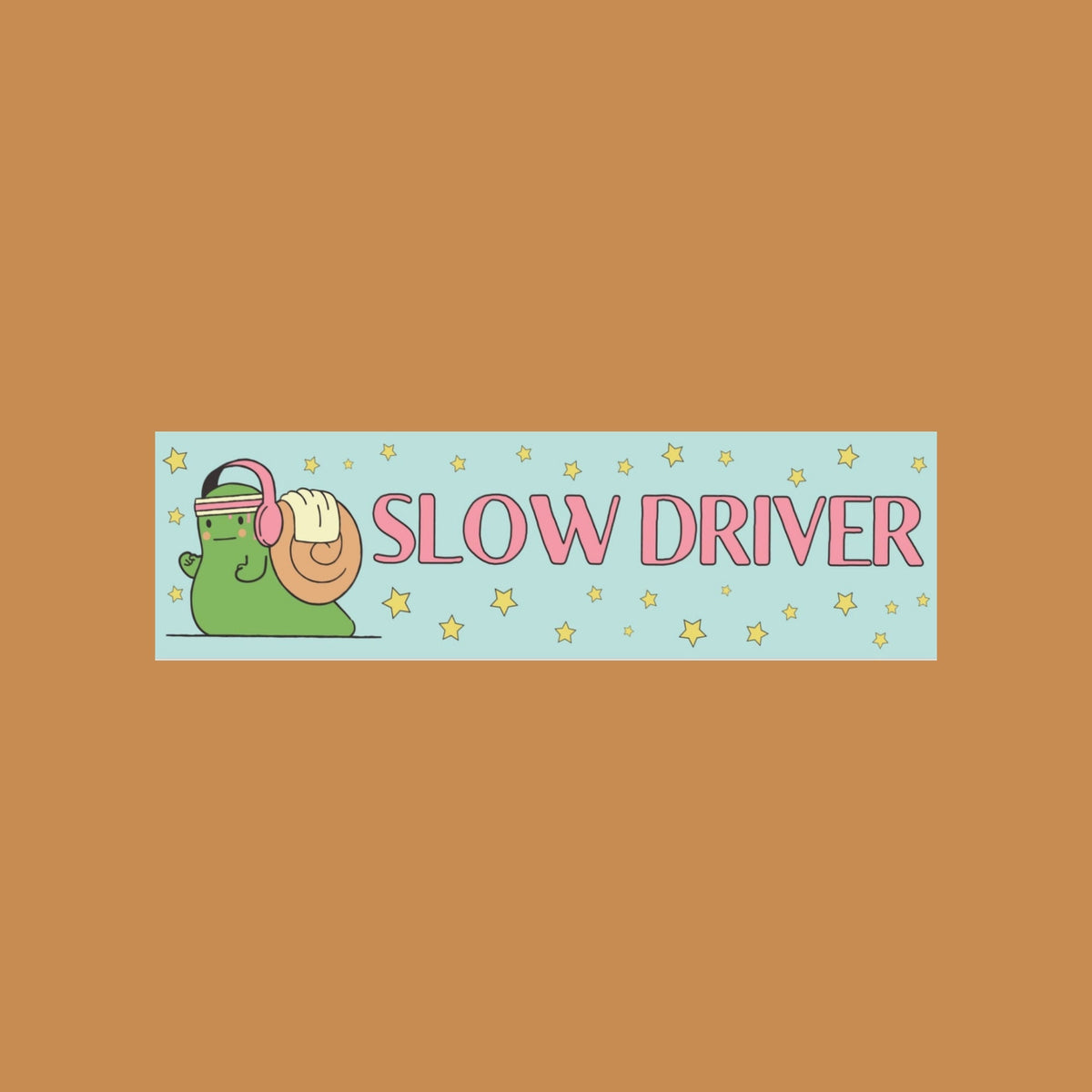 Funny Bumper Sticker Slow Driver Star Sticker for Cars Retro Inspired Bumper Sticker Cute Snail Gift New Driver Vinyl Car Sticker Graphic Tee – Warm & Stylish · Must-Have Style