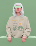 Women39s Rights are Human Rights Retro Inspired Flower Sweatshirt Cute Plant Sweatshirt Feminist Equal Healthcare Activism Sweatshirt Sweatshirt – Feel-Good Design · Perfect For Daily Wear