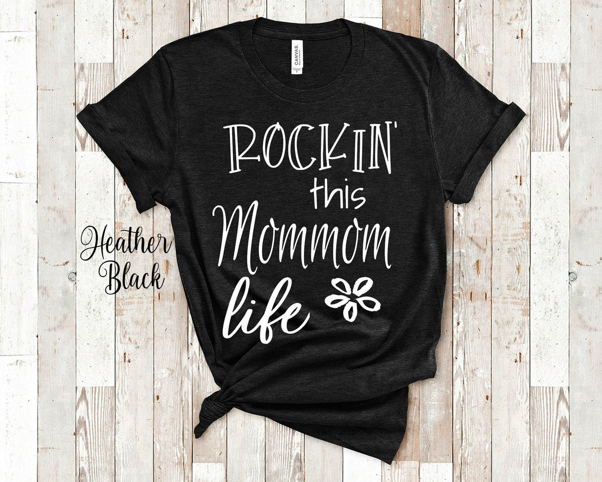 Rockin This Mommom Life Grandma Tshirt Special Grandmother Gift Idea for Mother39s Day Birthday Christmas or Pregnancy Reveal Announcement Graphic Tee – Cozy Vibes · Trending Graphic Apparel