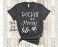 Rockin This Honey Life Grandma Tshirt Special Grandmother Gift Idea for Mother39s Day Birthday Christmas or Pregnancy Reveal Announcement Graphic Tee – Aesthetic Look · Great Gift For Fans