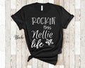 Rockin39 This Nellie Life Grandma Tshirt Special Grandmother Gift Idea for Mother39s Day Birthday Christmas or Pregnancy Reveal Announcement Graphic Tee – Fan Favorite · Must-Have Style
