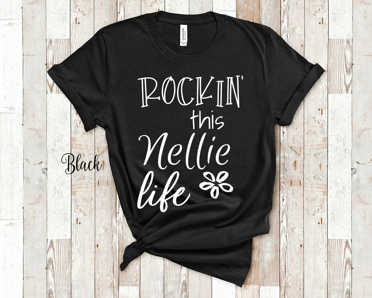 Rockin39 This Nellie Life Grandma Tshirt Special Grandmother Gift Idea for Mother39s Day Birthday Christmas or Pregnancy Reveal Announcement Graphic Tee – Fan Favorite · Must-Have Style