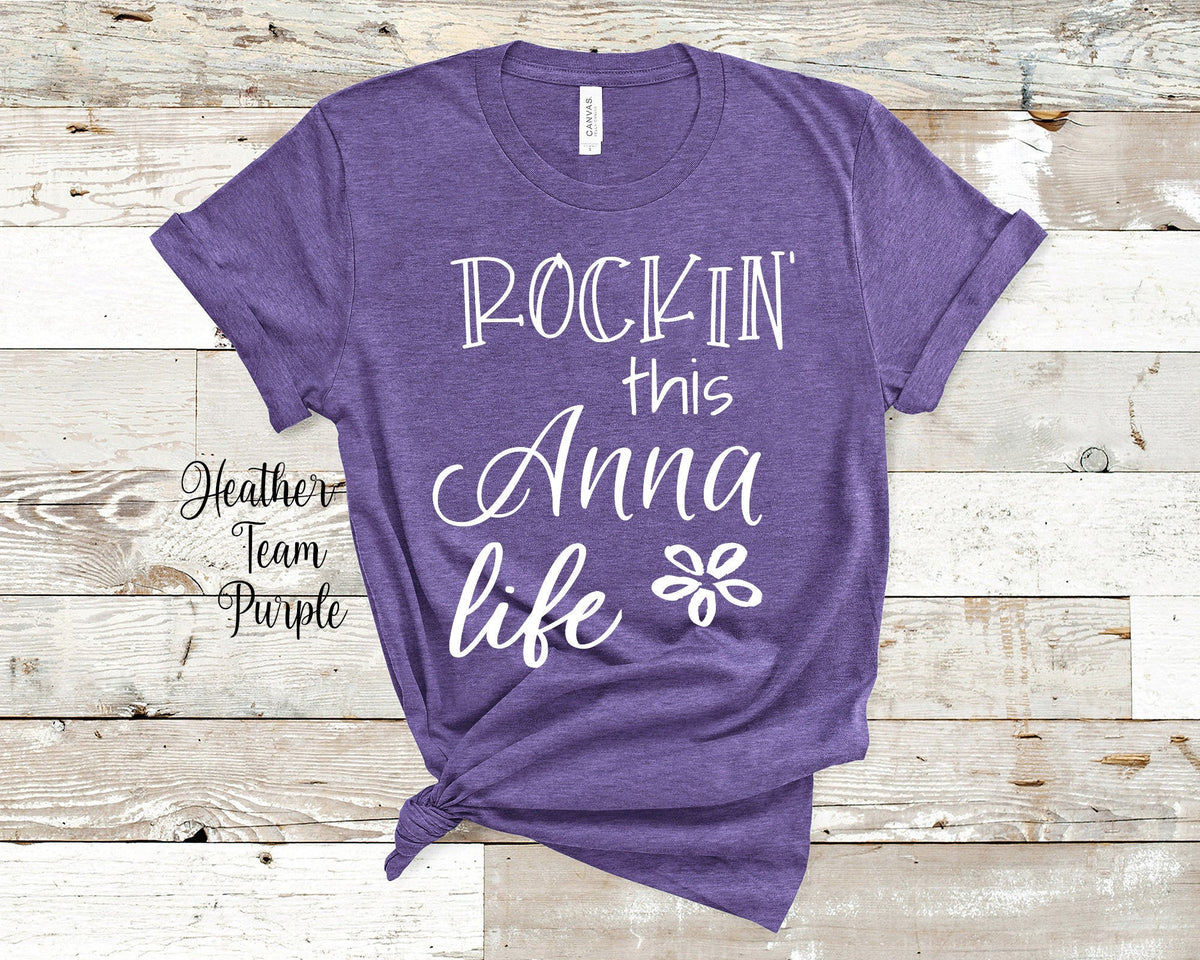 Rockin This Anna Life Grandma Tshirt Special Grandmother Gift Idea for Mother39s Day Birthday Christmas or Pregnancy Reveal Announcement Graphic Tee – Fan Favorite · High-Quality Print