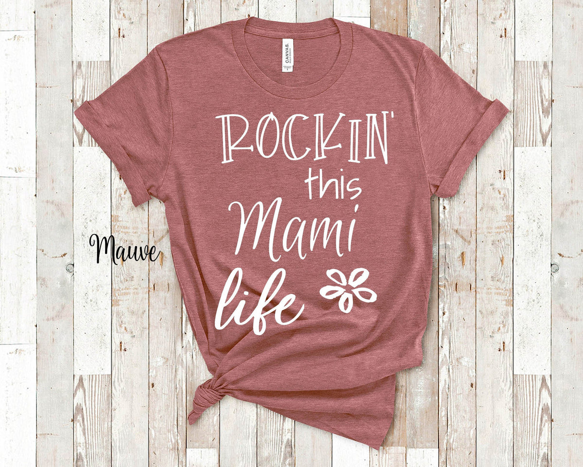 Rockin This Mami Life Grandma Tshirt Special Grandmother Gift Idea for Mother39s Day Birthday Christmas or Pregnancy Reveal Announcement Graphic Tee – Premium Graphic · Must-Have Style