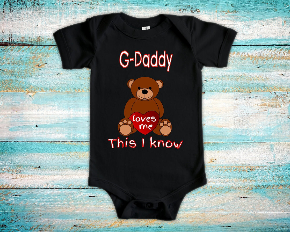 GDaddy Loves Me Cute Grandpa Name Bear Baby Bodysuit Tshirt or Toddler Shirt Special Grandfather Gift or Pregnancy Reveal Announcement Graphic Tee – Cozy Vibes · Trending Graphic Apparel