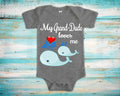 GrandDude Loves Me Cute Grandpa Name Whale Baby Bodysuit Tshirt or Toddler Shirt Special Grandfather Gift or Pregnancy Reveal Announcement Graphic Tee – Premium Graphic · High-Quality Print