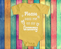 Pass Me To Grammy Cute Grandma Baby Bodysuit Tshirt or Toddler Shirt Special Grandmother Gift or Pregnancy Announcement Graphic Tee – Feel-Good Design · Great Gift For Fans