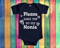 Pass Me To Nonie Cute Grandma Baby Bodysuit Tshirt or Toddler Shirt Italy Italian Grandmother Gift or Pregnancy Announcement Graphic Tee – Easygoing Wear · Must-Have Style