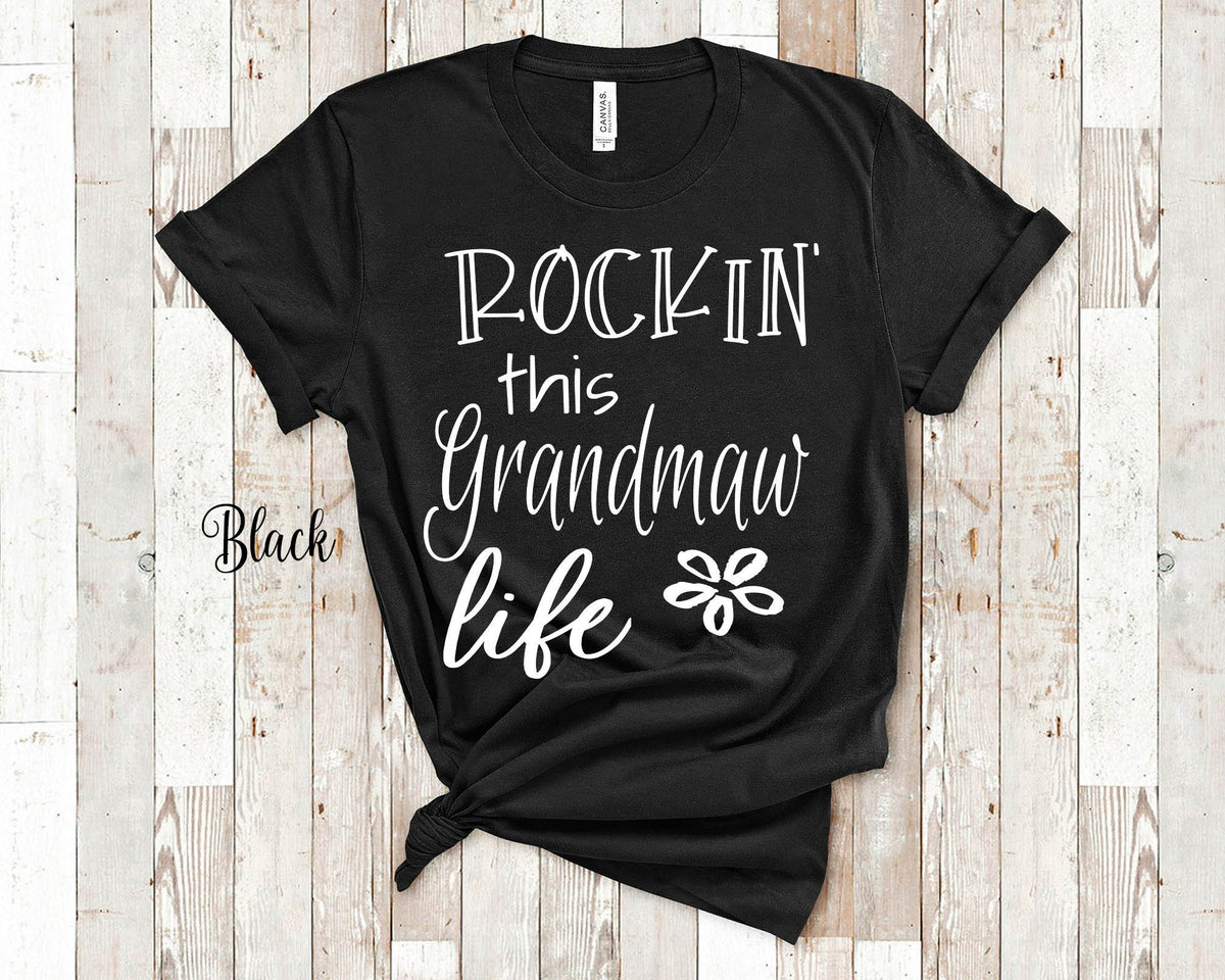 Rockin This Grandmaw Life Grandma Tshirt Special Grandmother Gift Idea for Mother39s Day Birthday Christmas or Pregnancy Announcement Graphic Tee – Bold Style · Great Gift For Fans