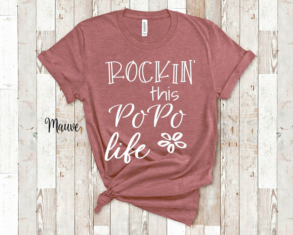 Rockin This PoPo Life Grandma Tshirt Chinese Grandmother Gift Idea for Mother39s Day Birthday Christmas or Pregnancy Reveal Announcement Graphic Tee – Bold Style · Top Pick For Any Outfit