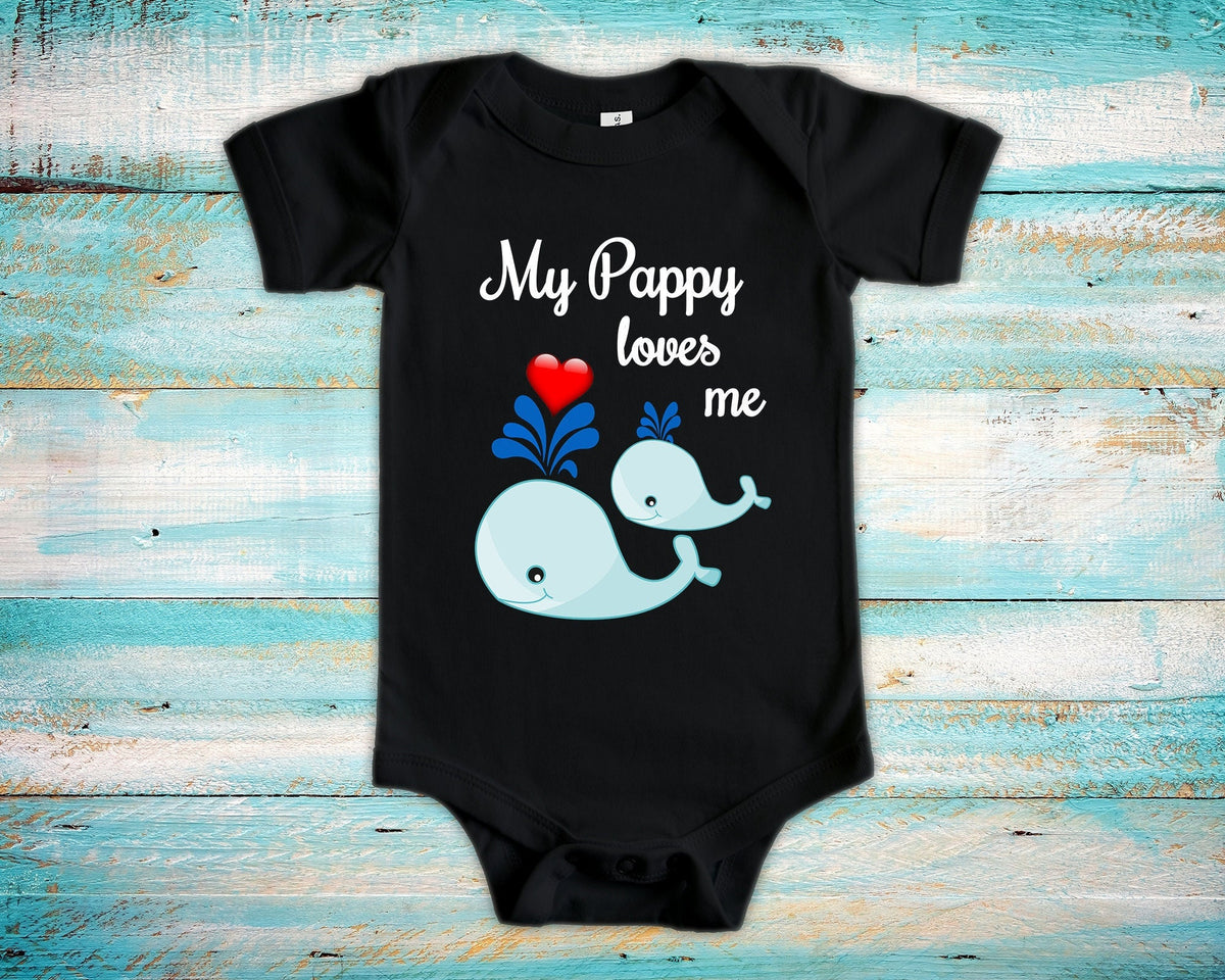 Pappy Loves Me Cute Grandpa Name Whale Baby Bodysuit Unique Grandfather Gift for Granddaughter or Grandson or Pregnancy Announcement Graphic Tee – Easygoing Wear · Great Gift For Fans