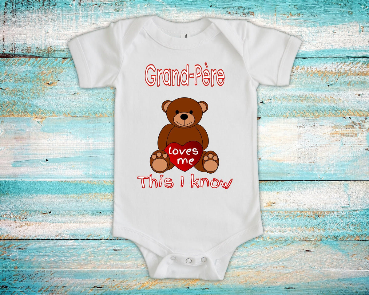 GrandPre Loves Me Cute Grandpa Name Bear Baby Bodysuit Tshirt or Toddler Shirt French Canadian Grandfather Gift or Pregnancy Reveal Graphic Tee – Everyday Comfort · Top Pick For Any Outfit