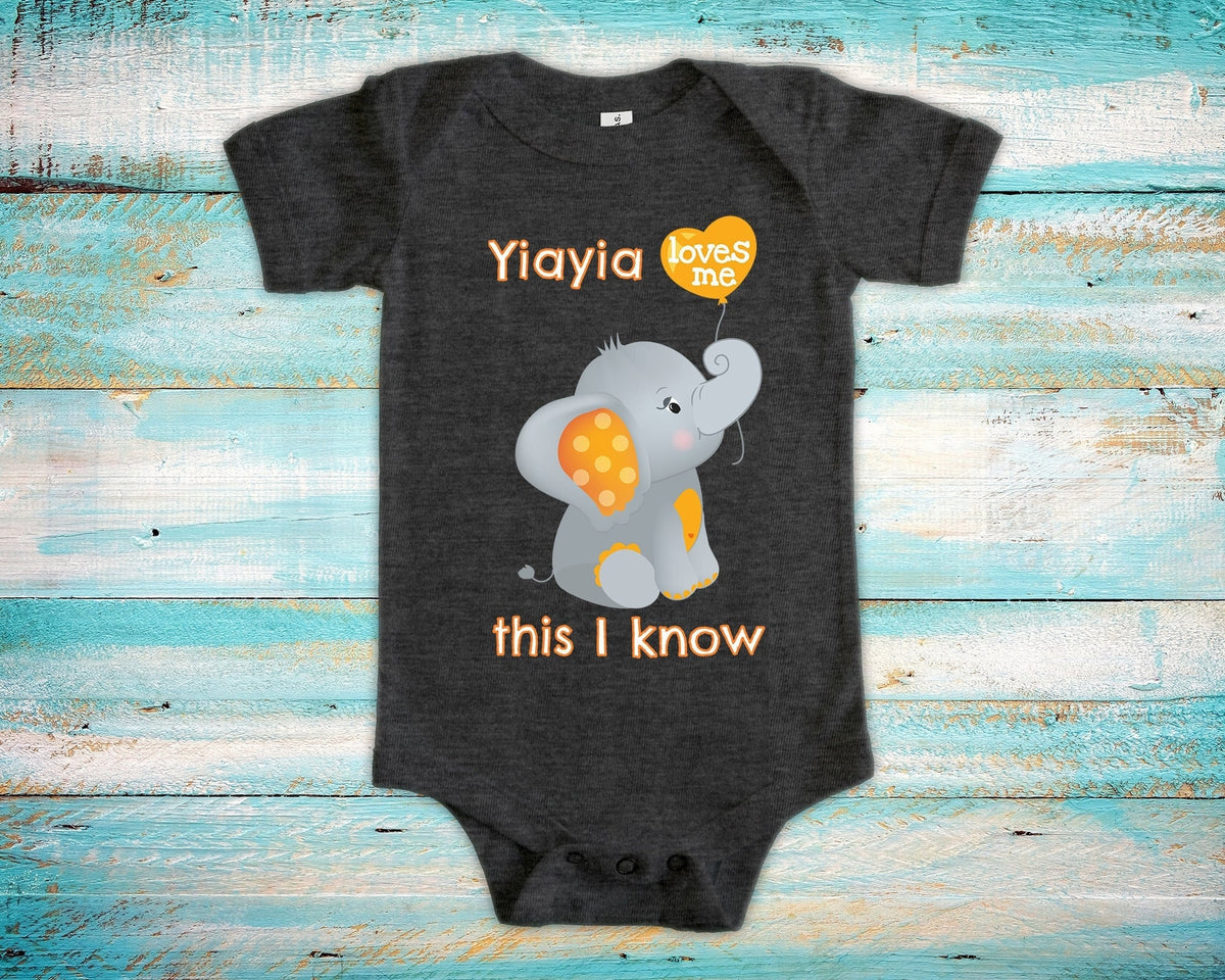 Yiayia Loves Me Cute Grandma Name Elephant Baby Bodysuit Unique Grandmother Gift for Granddaughter or Grandson or Pregnancy Announcement Graphic Tee – Feel-Good Design · Top Pick For Any Outfit