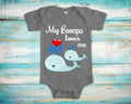 Boompa Loves Me Cute Grandpa Name Whale Baby Bodysuit Tshirt or Toddler Shirt Special Grandfather Gift or Pregnancy Reveal Announcement Graphic Tee – Cozy Vibes · Top Pick For Any Outfit