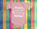Pass Me To Mother Cute Mom Name Baby Bodysuit Tshirt or Toddler Shirt Special Mother39s Day Gift or Pregnancy Announcement Graphic Tee – Soft Feel · Top Pick For Any Outfit