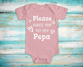 Pass Me To Pepa Cute Grandpa Baby Bodysuit Tshirt or Toddler Shirt Special Grandfather Gift or Pregnancy Announcement Graphic Tee – Cozy Vibes · Perfect For Daily Wear