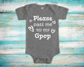Pass Me To Gpop Cute Grandpa Baby Bodysuit Tshirt or Toddler Shirt Special Grandfather Gift or Pregnancy Announcement Graphic Tee – Everyday Comfort · Must-Have Style
