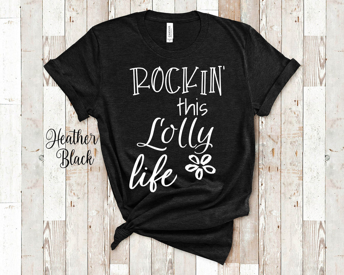 Rockin This Lolly Life Tshirt Gift for Grandmother Funny Lolly Shirt Grandmother Birthday Mother39s Day Gifts for Lolly Graphic Tee – Aesthetic Look · High-Quality Print