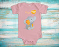 Pop Loves Me Cute Grandpa Name Elephant Baby Bodysuit Unique Grandfather Gift for Granddaughter or Grandson or Pregnancy Announcement Graphic Tee – Soft Feel · Perfect For Daily Wear