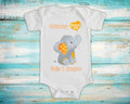 Nanny Loves Me Cute Grandma Name Elephant Baby Bodysuit Unique Grandmother Gift for Granddaughter or Grandson or Pregnancy Announcement Graphic Tee – Feel-Good Design · Great Gift For Fans