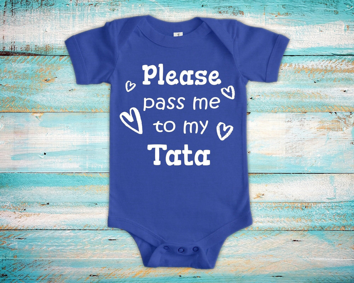 Pass Me To Tata Cute Grandpa Baby Bodysuit Tshirt or Toddler Shirt Spain Spanish Latin Latino Grandfather Gift or Pregnancy Announcement Graphic Tee – Feel-Good Design · Great Gift For Fans