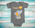 Poppie Loves Me Cute Grandpa Name Elephant Baby Bodysuit Unique Grandfather Gift for Granddaughter or Grandson or Pregnancy Announcement Graphic Tee – Feel-Good Design · Great Gift For Fans