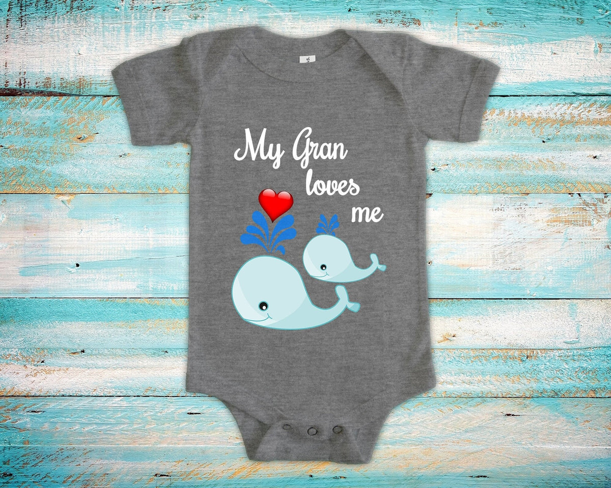 Gran Loves Me Cute Grandma Name Whale Baby Bodysuit Unique Grandmother Gift for Granddaughter or Grandson or Pregnancy Announcement Graphic Tee – Fan Favorite · Great Gift For Fans