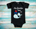 Grandpa Loves Me Cute Whale Baby Bodysuit Unique Grandfather Gift for Granddaughter or Grandson or Pregnancy Announcement Graphic Tee – Premium Graphic · Must-Have Style