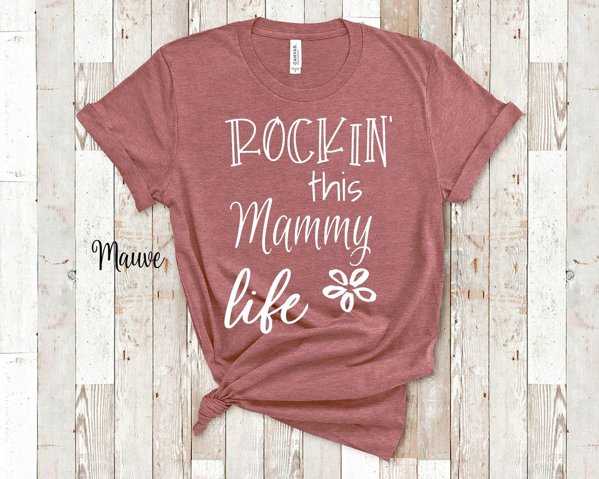 Rockin This Mammy Life Grandma Tshirt Special Grandmother Gift Idea for Mother39s Day Birthday Christmas or Pregnancy Reveal Announcement Graphic Tee – Cozy Vibes · High-Quality Print