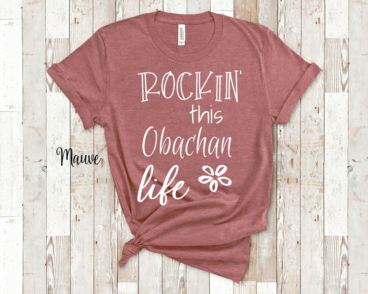 Rockin This Obachan Life Grandma Tshirt Japanese Grandmother Gift Idea for Mother39s Day Birthday Christmas or Pregnancy Announcement Graphic Tee – Feel-Good Design · Perfect For Daily Wear