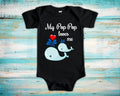 Pop Pop Loves Me Cute Grandpa Name Whale Baby Bodysuit Unique Grandfather Gift for Granddaughter or Grandson or Pregnancy Announcement Graphic Tee – Feel-Good Design · High-Quality Print
