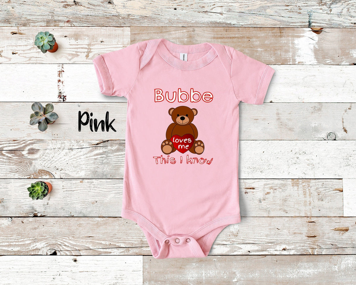 Bubbe Loves Me Cute Grandma Name Bear Baby Bodysuit Tshirt or Toddler Shirt Jewish Yiddish Grandmother Gift or Pregnancy Announcement Graphic Tee – Everyday Comfort · Top Pick For Any Outfit