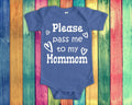 Pass Me To Mommom Cute Grandma Baby Bodysuit Tshirt or Toddler Shirt Special Grandmother Gift or Pregnancy Announcement Graphic Tee – Premium Graphic · Perfect For Daily Wear