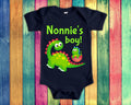 Nonnie39s Boy Cute Grandma Name Dinosaur Baby Bodysuit Tshirt or Toddler Shirt for a Italian Grandmother Gift or Pregnancy Announcement Graphic Tee – Fan Favorite · Must-Have Style