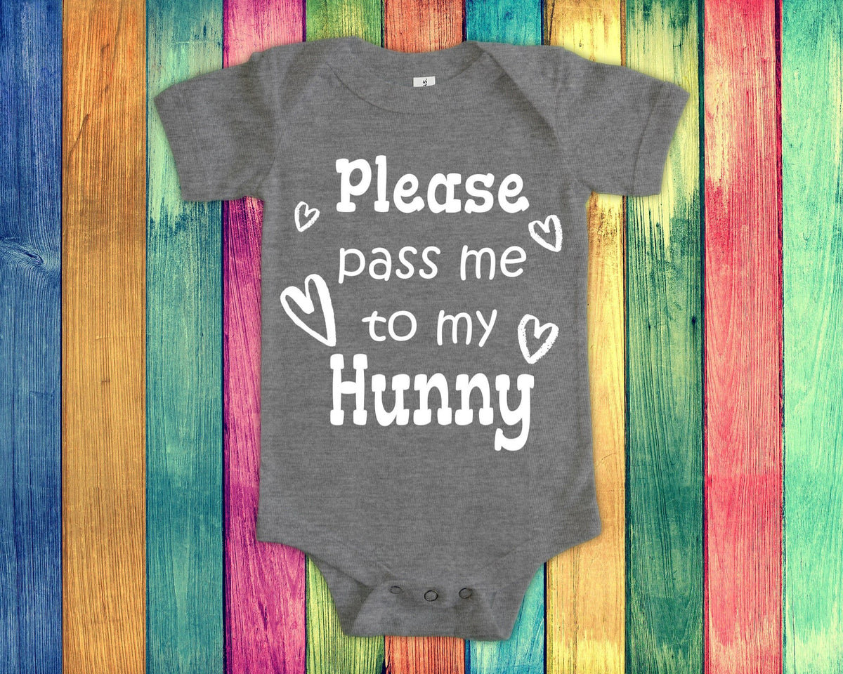 Pass Me To Hunny Cute Grandma Baby Bodysuit Tshirt or Toddler Shirt Special Grandmother Gift or Pregnancy Announcement Graphic Tee – Cozy Vibes · Perfect For Daily Wear