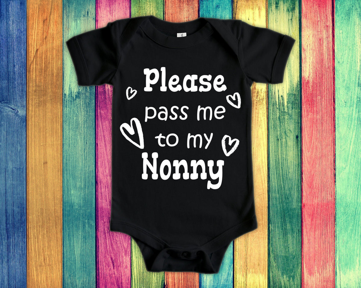 Pass Me To Nonny Cute Grandma Baby Bodysuit Tshirt or Toddler Shirt Italy Italian Grandmother Gift or Pregnancy Announcement Graphic Tee – Easygoing Wear · Must-Have Style