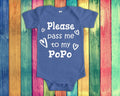 Pass Me To PoPo Cute Grandma Baby Bodysuit Tshirt or Toddler Shirt China Chinese Grandmother Gift or Pregnancy Announcement Graphic Tee – Bold Style · Must-Have Style