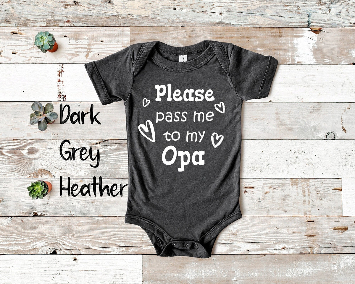 Pass Me To Opa Cute Grandpa Baby Bodysuit Tshirt or Toddler Shirt Germany German Grandfather Gift or Pregnancy Announcement Graphic Tee – Feel-Good Design · High-Quality Print