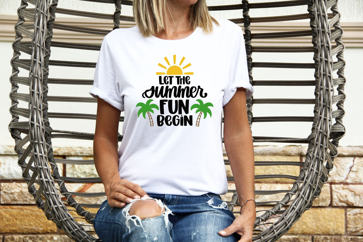 Womens Summer Tops TShirt T Shirt TShirt Tees Holiday Shirt For Women Holiday Top Let The Summer Fun Begin Graphic Tee – Everyday Comfort · High-Quality Print
