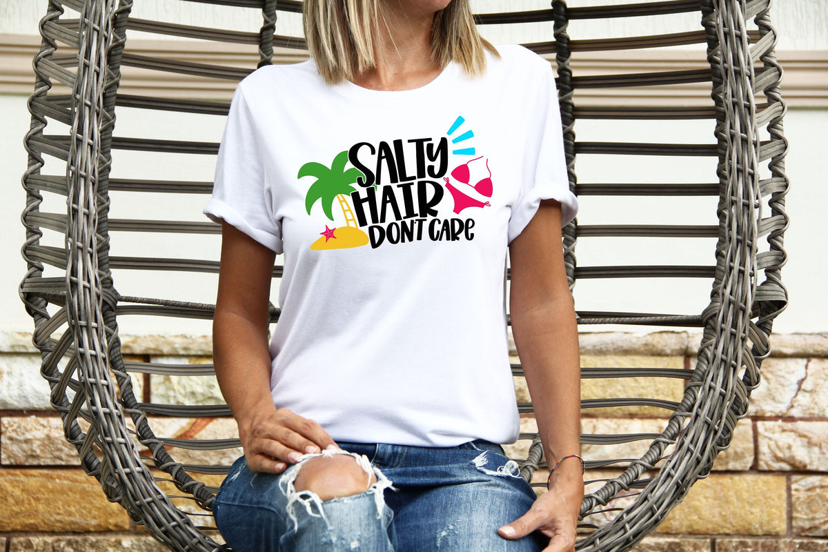 Womens Summer Tops TShirt T Shirt TShirt Tees Holiday Shirt For Women Holiday Top Salty Hair Dont Care 2 Graphic Tee – Soft Feel · Trending Graphic Apparel