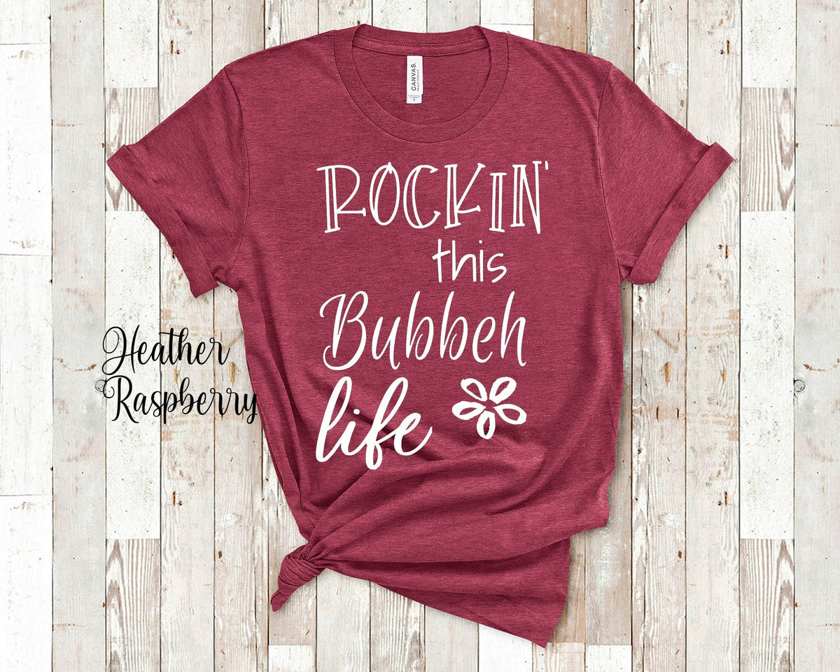 Rockin39 This Bubbeh Life Grandma Tshirt Jewish Grandmother Gift Idea for Mother39s Day Birthday Christmas Pregnancy Reveal Announcement Graphic Tee – Easygoing Wear · Must-Have Style
